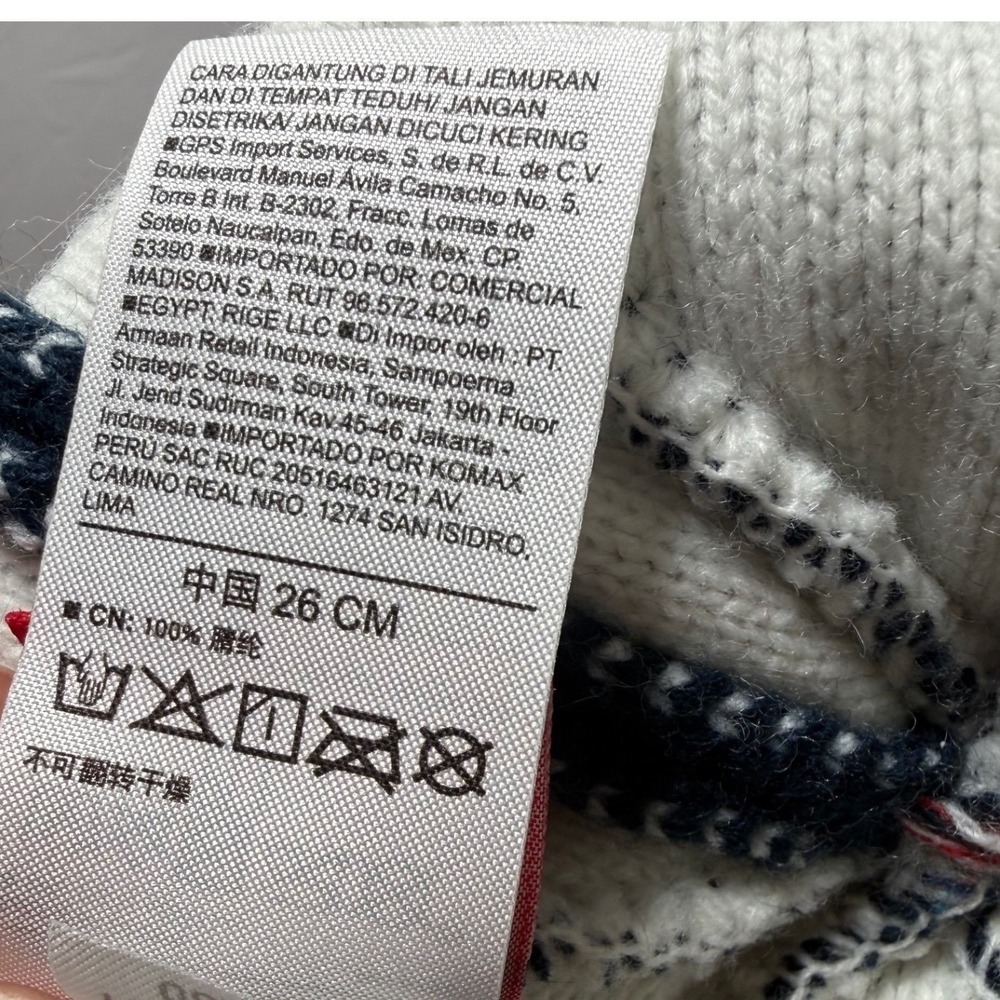 Team USA Olympic Knit Pom Beanie Hat Navy Red White One Size Winter USA - Picture 5 of 8